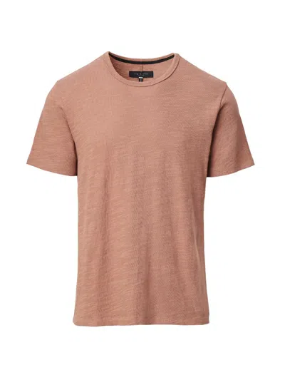 Rag & Bone Flame Classic Fit Short Sleeve Tee In Brown