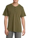 Rag & Bone Men's Classic Slub Cotton Henley T-shirt In Green