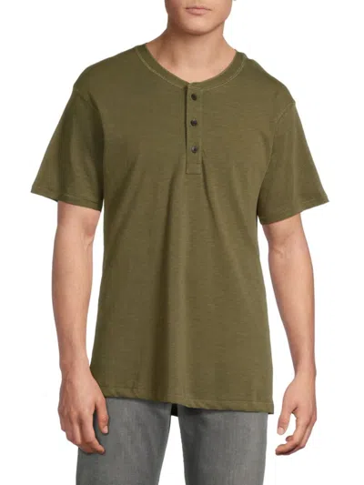 Rag & Bone Men's Classic Slub Cotton Henley T-shirt In Green