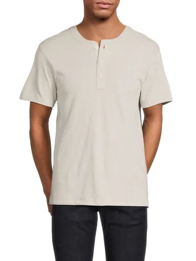 Rag & Bone Men's Classic Slub Cotton Henley T-shirt In Neutral