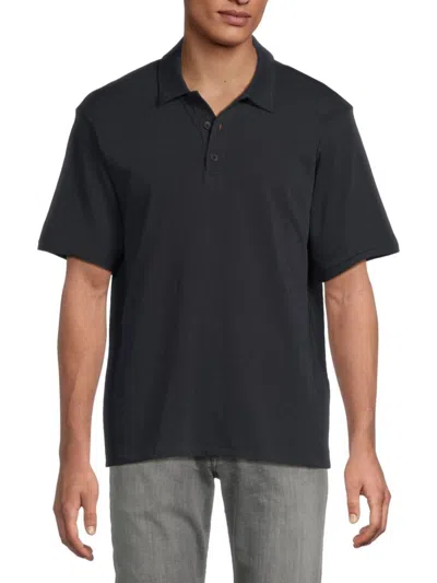 Rag & Bone Men's Classic Slub Cotton Polo Shirt In Blue