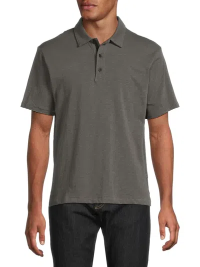 Rag & Bone Men's Classic Slub Cotton Polo Shirt In Gray