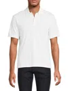 Rag & Bone Men's Classic Slub Cotton Polo Shirt In White