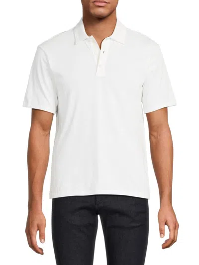 Rag & Bone Men's Classic Slub Cotton Polo Shirt In White