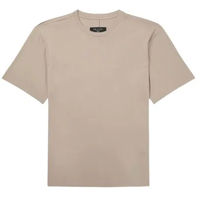 Rag & Bone Men's Classic Tee In Jersey Tech, Light Metal In Brown