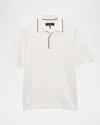 Rag & Bone Crawford Buttoned Polo Shirt In White