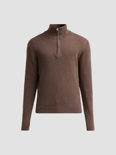 Rag & Bone Men's Danton Waffle-knit Sweater In Brown