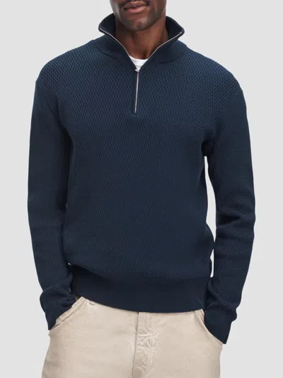 Rag & Bone Men's Danton Waffle-knit Sweater In Blue