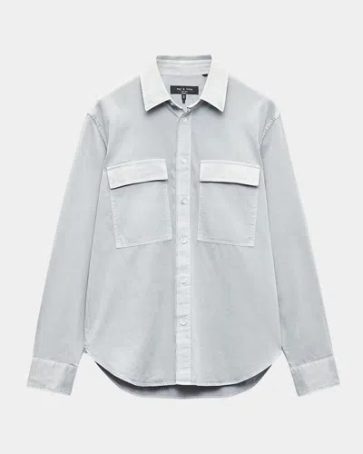 Rag & Bone Men's Finch Overdyed Flap-pocket Button-down Shirt In Multi