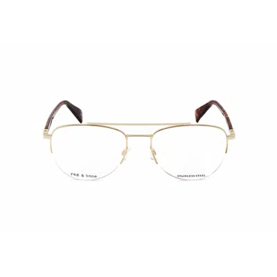Rag & Bone Rag And Bone Men's Gold Tone Pilot Eyeglass Frames Rnb7054/g-2