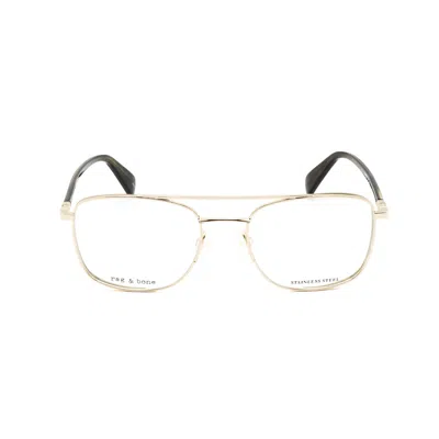 Rag & Bone Rag And Bone Men's Gold Tone Rectangular Eyeglass Frames Rnb7058/g-1