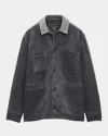 Rag & Bone Graham Suede Chore Jacket In Gray