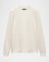 Rag & Bone Men's Gregory Slim-fit Waffle Knit Crewneck Sweater In White