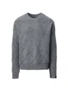 Rag & Bone Hand-knit Entrelac Wool Sweater In Gray