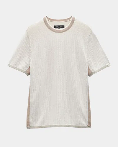 Rag & Bone Men's Harvey Knit T-shirt In Metallic