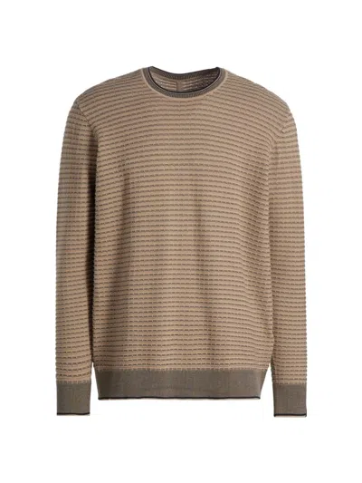 Rag & Bone Men's Harvey Striped Crewneck Sweater In Brown