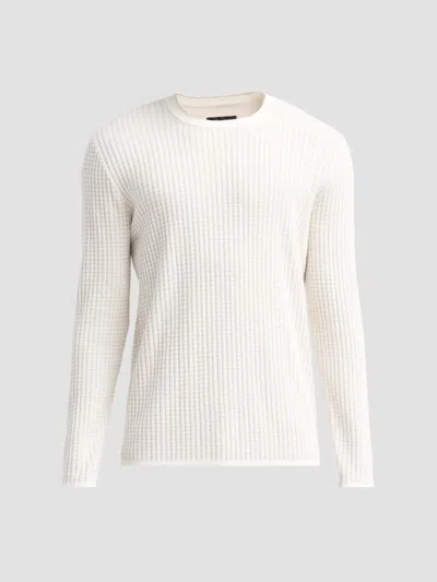 Rag & Bone Men's Harvey Textured Knit Crewneck Top In Chalk