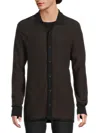 Rag & Bone Men's Hayes Button-up Polo Shirt In Brown