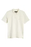 Rag & Bone Men's Interlock Knit Polo Shirt White In White