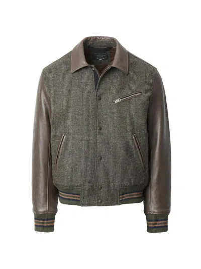 RAG & BONE MEN'S JEREMY WOOL & LEATHER VARSITY JACKET