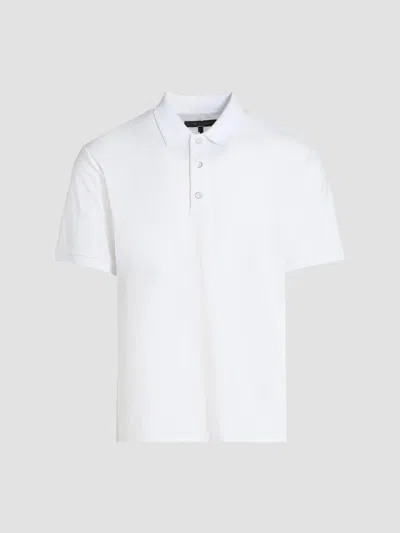 Rag & Bone Men's K-p Slim-fit Polo Shirt In White