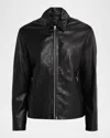 Rag & Bone Melrose Textured-leather Jacket In Black