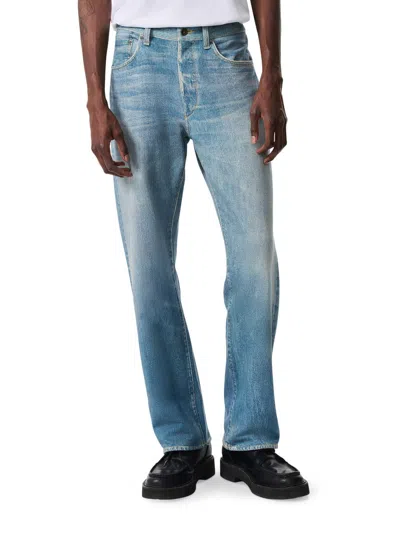 Rag & Bone Men's Miramar Denim Straight-leg Sweatpants In Blue