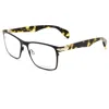 Rag & Bone Men's 53mm Matte Black Havana Opticals In Gold