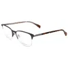 Rag & Bone Men's 53mm Matte Dark Ruthenium Opticals In Black