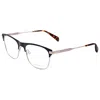 Rag & Bone Men's 54mm Ruthenium Blue Opticals