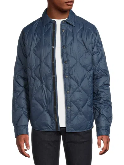 Rag & Bone Men's Padded Dane Shirt Jacket In Blue