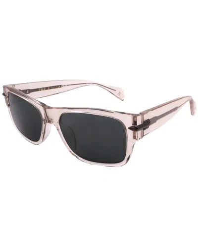 Rag & Bone Men's Rnb5057 55mm Sunglasses In White