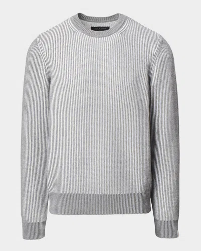 Rag & Bone Men's Simon Marled Cotton Crewneck Sweater In Gray