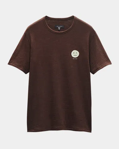 RAG & BONE MEN'S SOUR FACE EMBROIDERED T-SHIRT