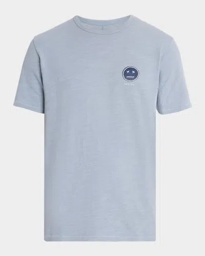 Rag & Bone Men's Sour Face Embroidered T-shirt In Blue