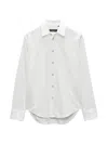Rag & Bone Tomlin Stretch Dobby Button Front Shirt In White