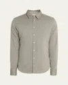 Rag & Bone Tomlin Stretch Dobby Button Front Shirt In Gray