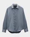 Rag & Bone Men's Tomlin Stretch-cotton Dobby Button-down Shirt In Gray