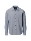 Rag & Bone Tomlin Stretch Dobby Button Front Shirt In Gray