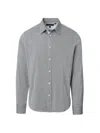 Rag & Bone Tomlin Stretch Dobby Button Front Shirt In Gray