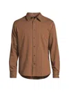 Rag & Bone Tomlin Cotton Dobby Button-up Shirt In Brown