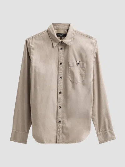 Rag & Bone Men's Tomlin Stretch-cotton Long-sleeve Shirt In Granite
