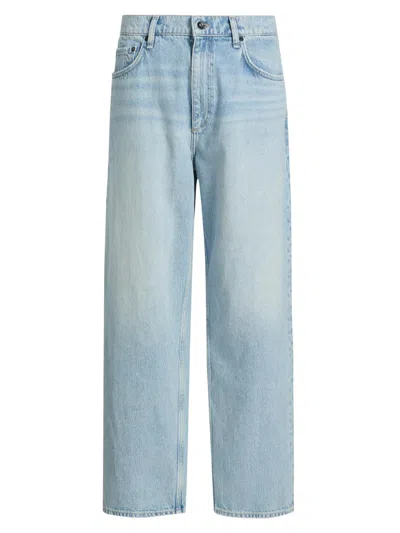 Rag & Bone Men's Whiskered Cotton Wide-leg Jeans In Blue