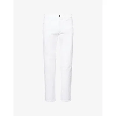 Rag & Bone Mens Optic White Fit 2 Authentic Tapered-leg Stretch-denim Blend Jeans