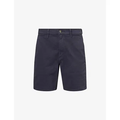 Rag & Bone Mens Navy Aero Slim-fit Stretch-cotton Shorts In Blue