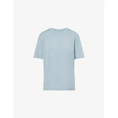 Rag & Bone Mens Sea Classic Logo-embroidered Jersey T-shirt Xl In Blue