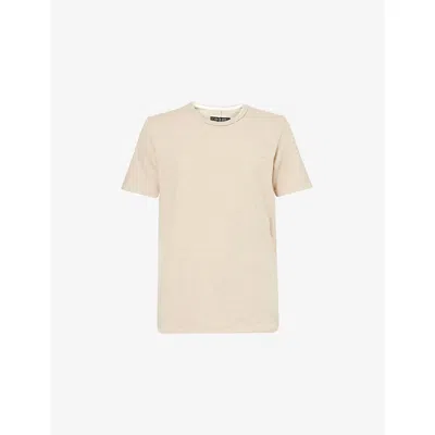 Rag & Bone Mens Taupe Classic Crew-neck Cotton T-shirt In Neutral