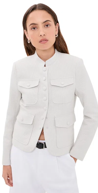 Rag & Bone Womens Grey Mercer Stand-collar Stretch-cotton Jacket In Gray