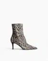 Rag & Bone Mercer Snake-embossed Leather Ankle Boots In White