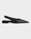 Rag & Bone Mercer Leather Slingback Flats In Black